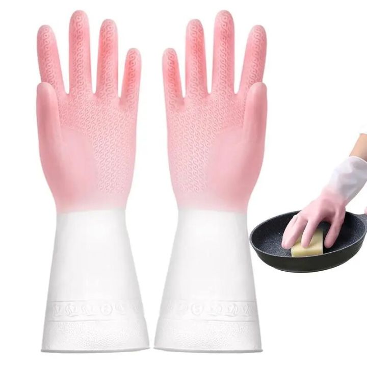 Household Cleaning Gloves Dishwashing Cleaning Gloves Waterproof Rubber Dishwashing Gloves For Dishwashing Household Chores And