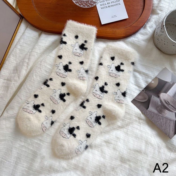 %E3%80%90New%20release%E3%80%91%20Cow%20Print%20Mink%20Plush%20Socks%20For%20Women%20Girl%20Mid%20Tube%20Stockings%20Warm%20Coral%20Sleep%20Floor%20Sock%20Winter%20Thermal%20Slipper%20Funny%20Sox%20-%20Image%204