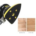 Pneumatic Random Orbit Sander Air Sander Polisher Small Triangular Palm Sander Mouse Detail Sander for Car Corner Paint Care Rust Removal Wood Grinder 70x100mm-#1.