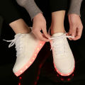 【selevn roind】 Comemore 2023 Adult Unisex Womens Mens Kid Luminous Sneakers Glowing USB Charge Boys LED Colorful Light-up Shoes Girls Footwear. 