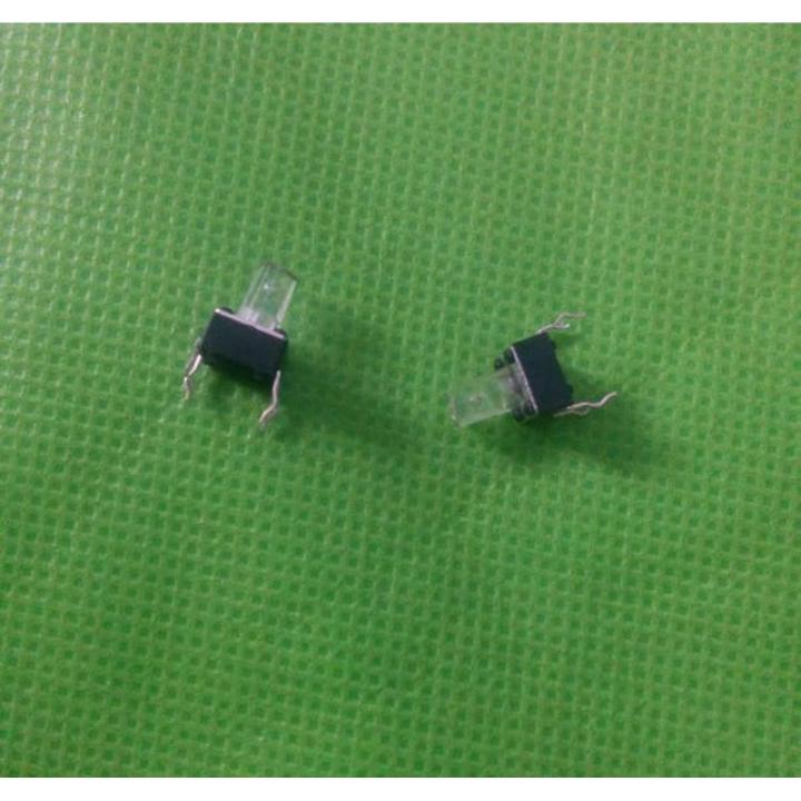 6x6x6mm 4 Pin Tactile Push Button Switch Transparent Knob-10Pcs
