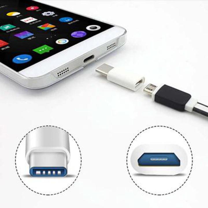 Micro USB to Type-C Converter Adapter for Charging & Sync Smartphone