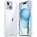 For Apple iPhone 15 / iPhone 15 Plus / iPhone 15 Pro / iPhone 15 Pro Max Luxury Transparent Silicone Protect Back Cover Soft Case. 
