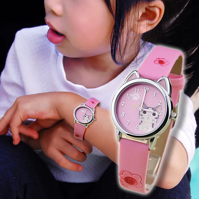 HELLOKITTY%20Kids'%20Watch%20GIRL'S%20Girls%20Girl'S%20Watch%20KT%20Gato%20Negro%20Cute%20Man-made%20Diamond%20Flip%20Belt%20Electronic%20Watch%20-%20Image%203