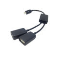 Dual Micro USB OTG Hub Host Adapter Cable for Tablet PC and Smart Phone.
