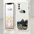 For Realme 8 5G Slim Skin Feeling Cartoon Simple Scenery Leather Back Casing Soft Silicone PU Leather Cover Phone Case. 