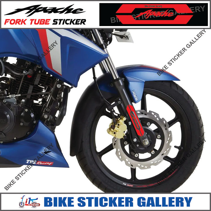 Fork Tube Sticker for Apache Bike - 8 Angle Design ( Waterproof & Premium quality) / Bike Sticker Gallery