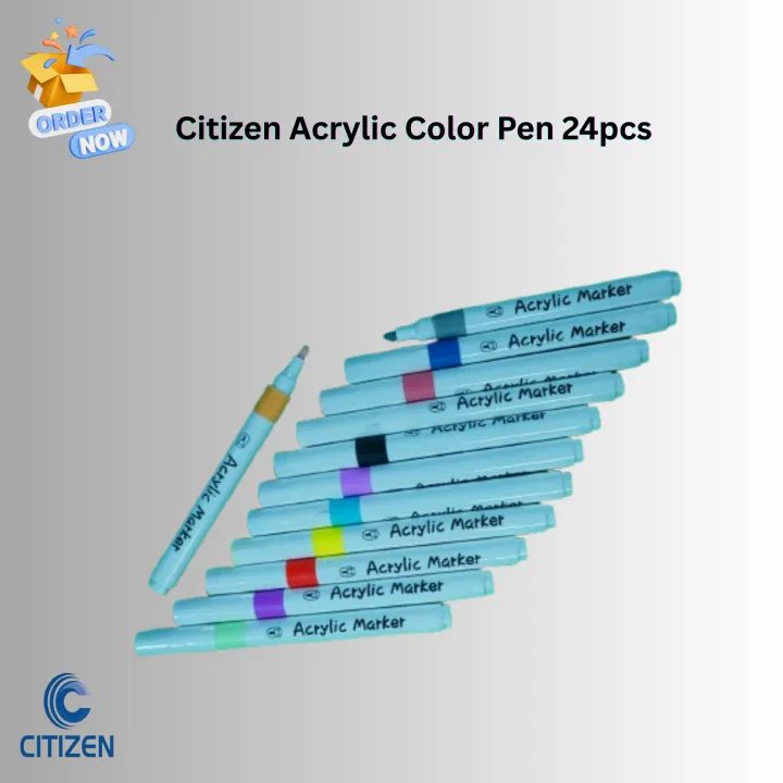 Citizen Acrylic Color Pen 24pcs | Daraz.com.bd