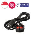 Power Cable 3 Pin 1.5M For Desktop, Laptop, Monitor, Printer Etc - Multi Plug - Multi Plug.