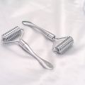 Stainless steel pointed roller spatula massage ball stone face roller massager to improve neck facial beauty skin care tool. 