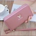 Fashion Double Chamber Ladies Purse-F094(Pink). 