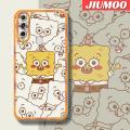 JIUMOO Case For OPPO A31 2020 Case Cartoon Cute SpongeBob Thin Shockproof Square Edge Silicone Casing Full Lens Cover Camera Protect Cases Softcase. 