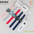 S10 Max Laxasfit Smart Watch 2.29 Inch AMOLED Display NFC Bluetooth Call Wireless Charging Waterproof Fitness Tracker, Compatible with iOS & Android. 