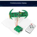 Dual Spherical Rotating LED Kit Color Clock Display Remote Control Microcontroller DIY Electronic with Downloader Easy to Use.