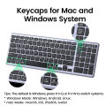 UGREEN Membrane Keyboard Slim Compact Wireless Bluetooth with Media Hotkeys for Windows iOS iPad OS Android Computer Desktop Laptop Surface Tablet.