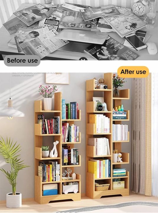 Free%20Standing%20Bookshelf%20Organizer,%20Narrow%20Space%20Bookcase%20Storage%20Shelves,%20Multi-Functional%20Storage%20Equipment%20Open%20Book%20Shelf,%20for%20Study%20Room%20(Size%20:%2011-Tier)60/18%20-%20Image%205