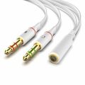 Audio Y Female Headset Splitter - Share Your Audio with a Friend Using This Convenient Y Splitter for Headphones. 