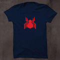 Spider-Man Symbol Printed Summer Wearable Mens Round Neck Cotton T-Shirt. 