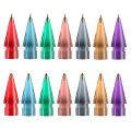 For Apple Pencil 1/2 2pcs Stylus Transparent Replacement Needle Nib, Spec: Round (Purple). 