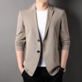 2023 Summer Thin Mens Blazer Jacket High Quality Men's Fashion Casual Ice Silk Breathable Suit Jacket Wedding Suits for Men 4XL Wearhouse.