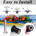 36 Pairs /M5/M6 Rubber Well Nuts With Stainless Steel Screw Kayak Brass Copper Bolts Well Nut Set Kit.