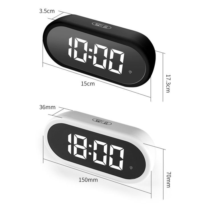 Digital%20Alarm%20Clock%20with%20Large%20LED%20Display,%20Portable%20Bedside%20Clock%20with%20Fully%20Adjustable%20Dimmer,%2012/24H,%20Snooze%20White%20-%20Image%208