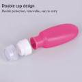 Portable Soft Silicone Travel Bottles 3PK Leak Proof Travel Containers Squeezable Refillable Bottle Set With Zipper Bag For Liquids Lotion Cond Shamp Soap (3ounce2ounce 1.25ounce).