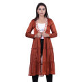 VIRGO MAROON COLOR CHIFFON OUTER FOR WOMEN. 