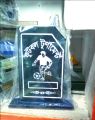 High Quality Glass Football Tournament Mini Crest Gift for Football Players, 5"inch -2 pcs. 