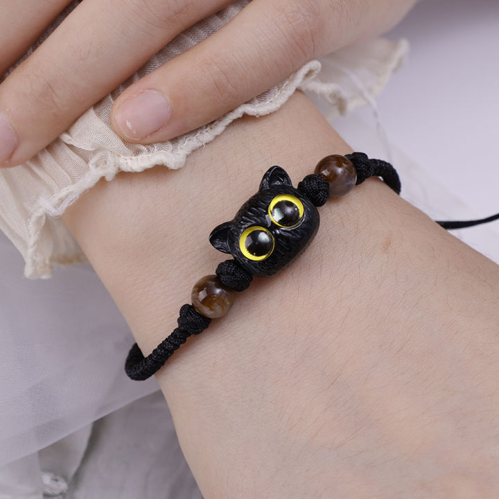 1/2Pcs%20Cute%20Cartoon%20Black%20Cat%20Bracelets%20For%20Couples%20Hand%20Woven%20Pull-out%20Bracelet%20Fashion%20Accessories%20for%20Girls%20Birthday%20Gift%20-%20Image%204