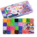 Creative Colorful Loom Bands Set Rainbow Bracelet Making Kit DIY Rubber Band Woven Bracelets Craft Toys For Girls Birthday Gifts. 