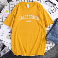 California West Coast Letter T Shirts Versatile Street Tee Shirts Men'S Cotton Personality Clothing Harajuku Summer T-Shirt Male. 