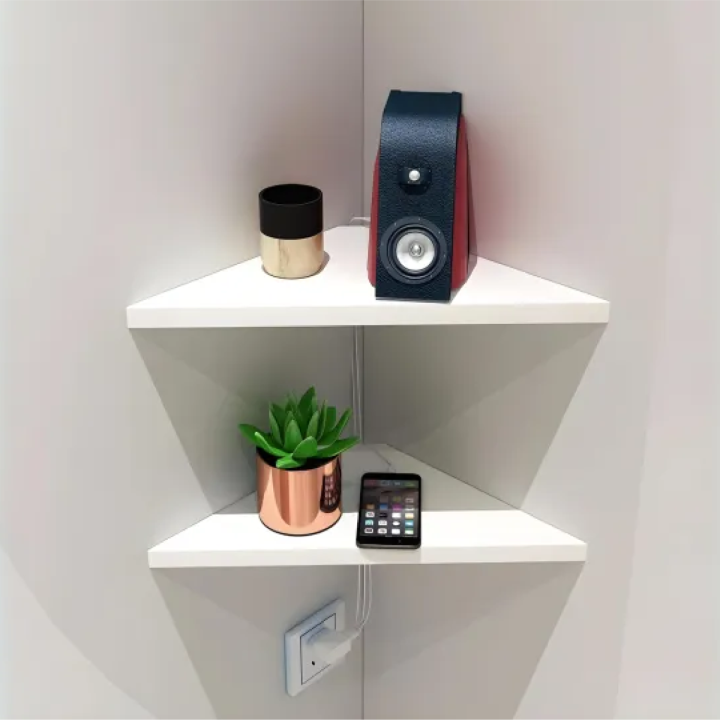 Corner Shelf Kitchen shelf Wall Shelf Wall-mounted Display Storage Organizer Rack for Living Room Office Home Decor Corner Wall shelf