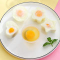 4 Cooking Tools Egg Poacher with Lid Microwave Egg Cooker,Pink.