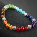 7 Chakra Bracelet Beads Natural Stone Healing Balance Yoga Buddha Prayer Reiki Adjustable Bracelets Bangles Women Men Jewelry.