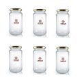 FOOD Grade Glass Jar, Kitching & Dining- Kitching Storage Accessories - (Par PIECE 500ml) 6 PIECE SET.
