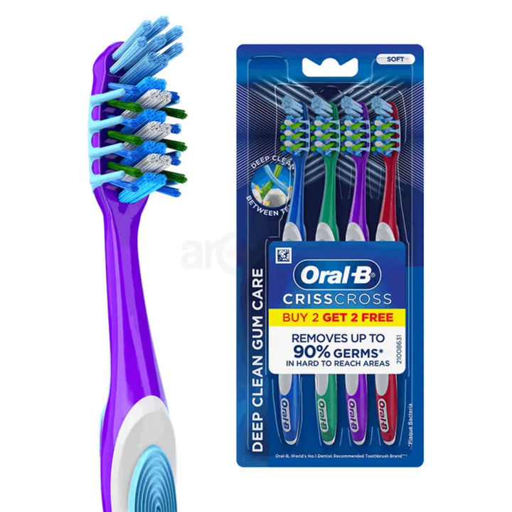 Oral-B CrissCross Bacteria Blast Soft Toothbrush Buy 2 Get 2 Free