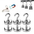 Magnetic Hook Neodymium Magnet E10/12/14/16/20 Electroplating Metal Strong Hook Thick Wall for Home Kitchen Organization.