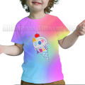 A for Adley T shirt summer unicorn rainbow 3D print children short-sleeved tops T-shirts fashion ice cream pattern tees clothes. 