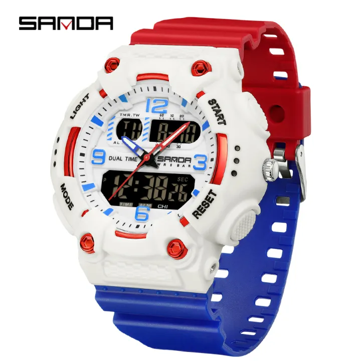 SANDA%206181%20Dual%20Display%20Men%20Watches%20Waterproof%20Sports%20Watch%20Military%20Man%20Alarm%20Stopwatch%20Quartz%20Wristwatch%20Male%20Digital%20Clock%20-%20Image%203