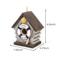 Migeet Hanging Bird House Decorative Cute Cage for Bird Outdoor Resin Bird House Hanging Nest Ornament Bird Box Figurine For Cockatoo Macaw Parakeet Finches.