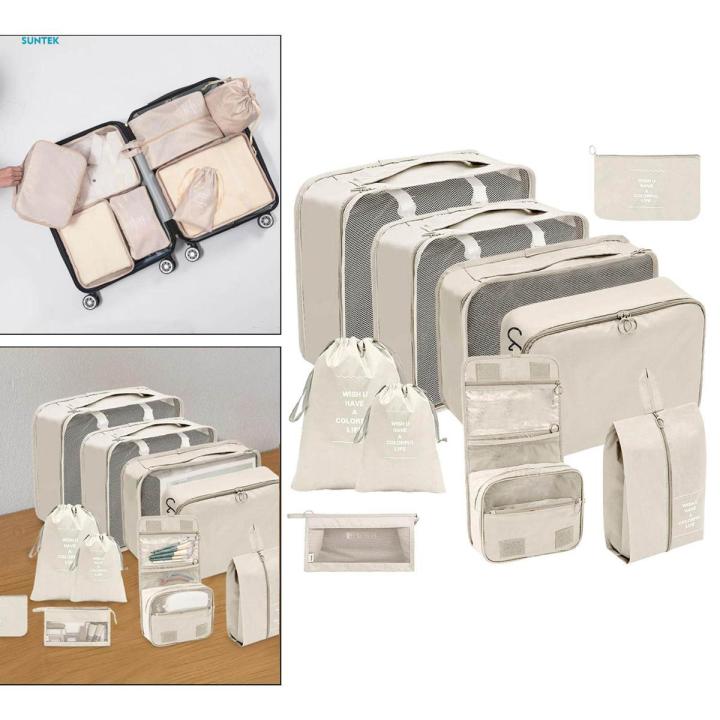 10Pcs Compression Packing Cubes Luggage Bags for Travel Totes