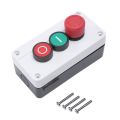 2X NC Emergency Stop NO Red Green Momentary Push Button Switch Station 600V 10A.