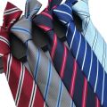 New Classic Silk Men Tie Plaid Striped Neck Ties 8cm Navy Blue Ties for Men Formal Wear Business Suit Wedding Party Gravatas. 