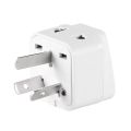 TE 3 pin Chinese Power Plug Adapter Travel Converter Australia UK USA EU White. 
