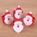 Napkin Holder Buckle Eye-catching Xmas Soft Santa Clause Shape Serviette Ring.