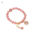 Girls Wrist Chain Faux Crystal Korean Style Beaded Bracelet. 
