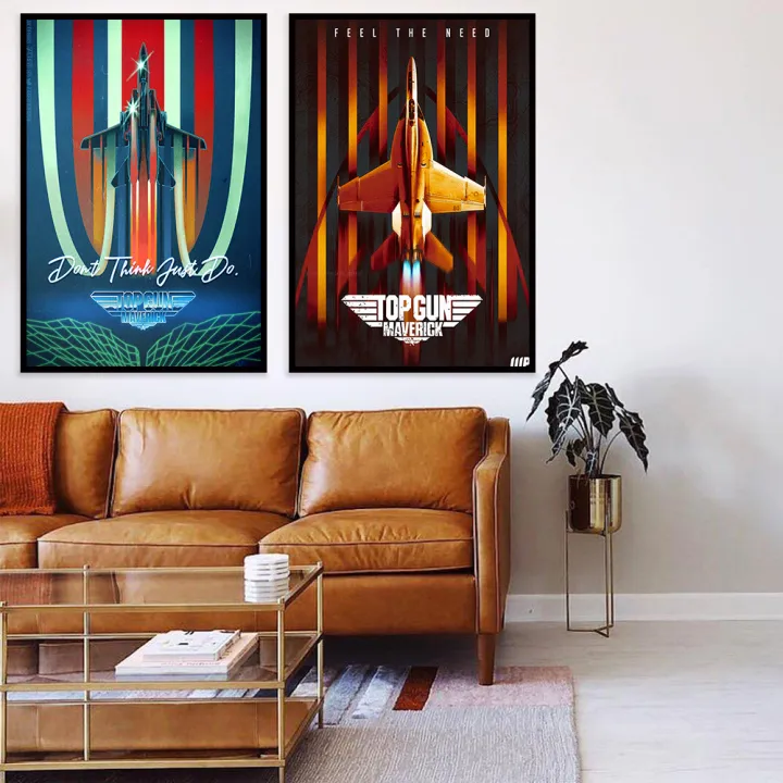 Top%20Maverick%20Wall%20Art%20Poster%201986%20Classic%20Old%20Movie%20Modern%20Home%20Room%20Decoration%20Canvas%20Painting%20Mural%20Pictures%20Print%20Artwork%20-%20Image%204