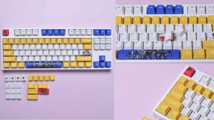 108Pcs/Set PBT sublimation rendering Keycaps with Cherry Profile for Mechanical Keyboard