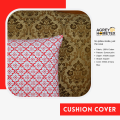 Cushion Cover, White & Red (18"x18"), Only Cover. 